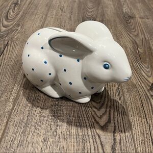 Tiffany & Co. White Ceramic Bunny with Blue Dots